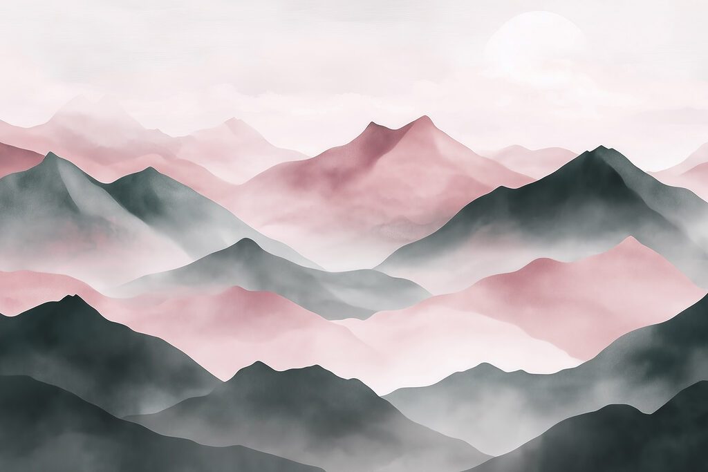 Montanhas escuras em camadas — design completo