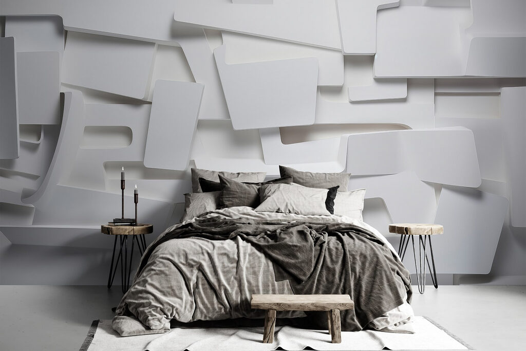 Blocos brancos com sombras — interior 1
