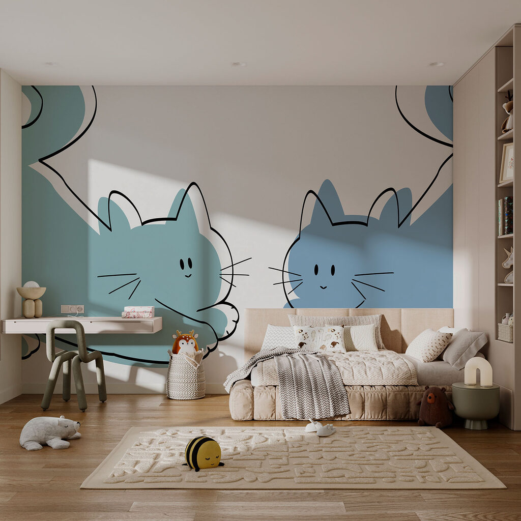 Dois gatinhos a olhar-se — interior 2