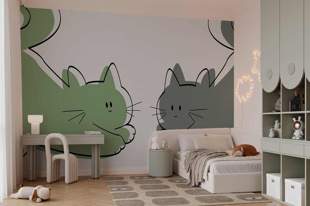 Dois gatinhos a olhar-se — interior 2