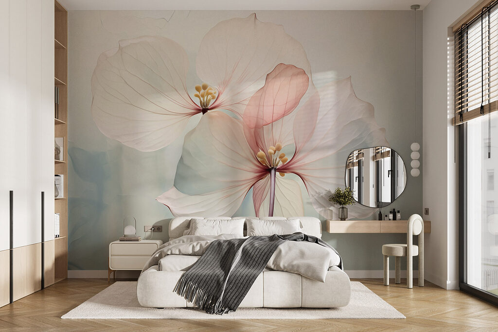 Duas flores pastel — interior 1