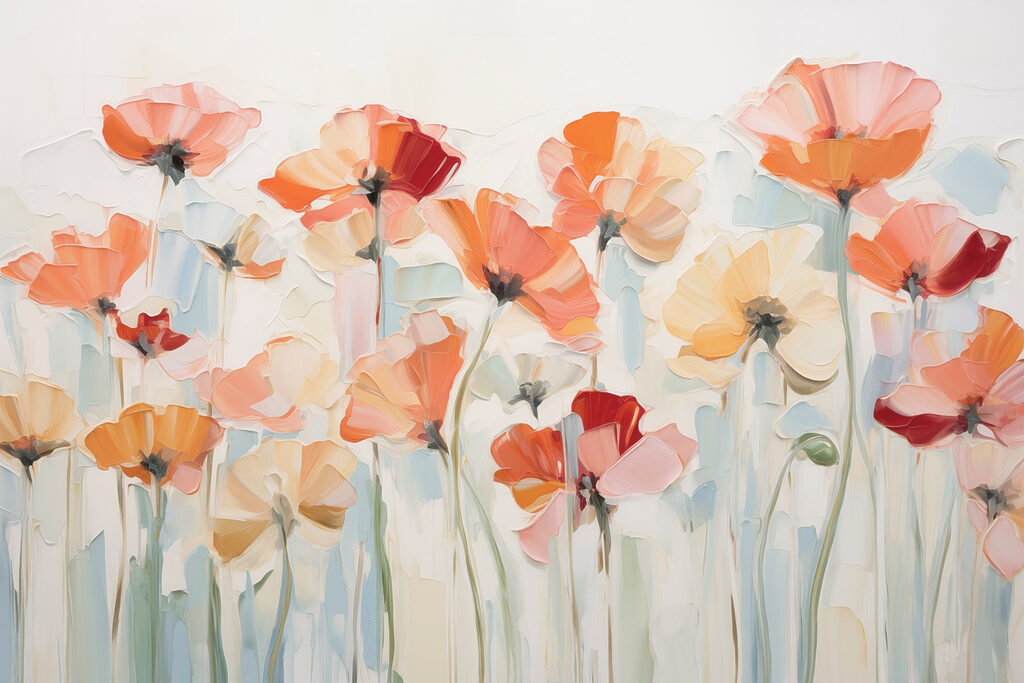 Flores de hastes longas — design completo