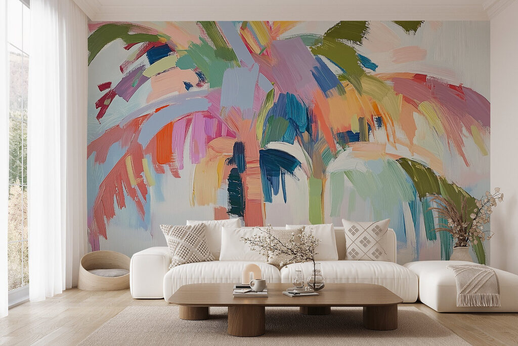 Palmeira em traços coloridos — interior 4