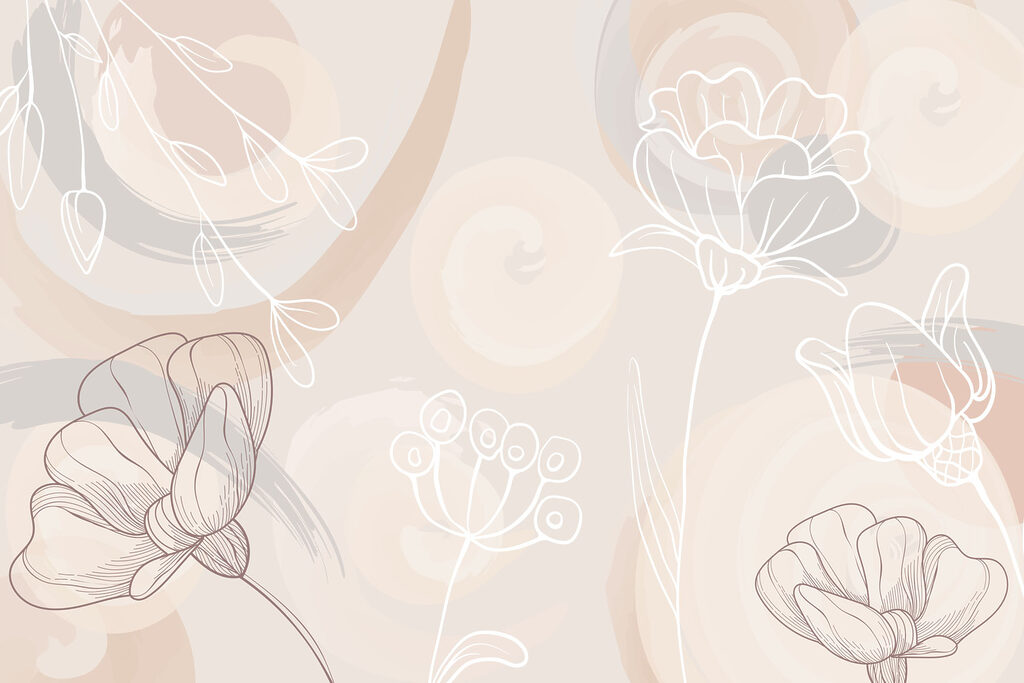 Linhas florais suaves — design completo
