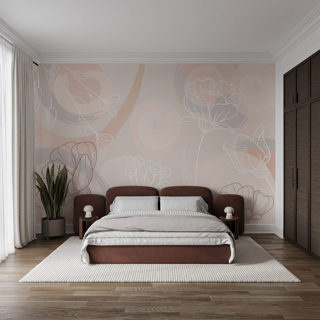 Linhas florais suaves — interior 2
