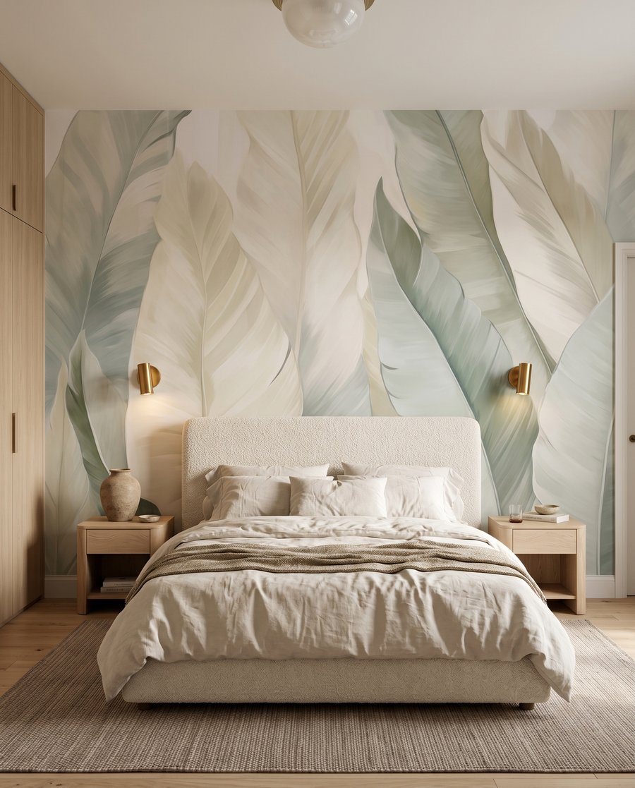 Folhas claras sobrepostas — interior 2