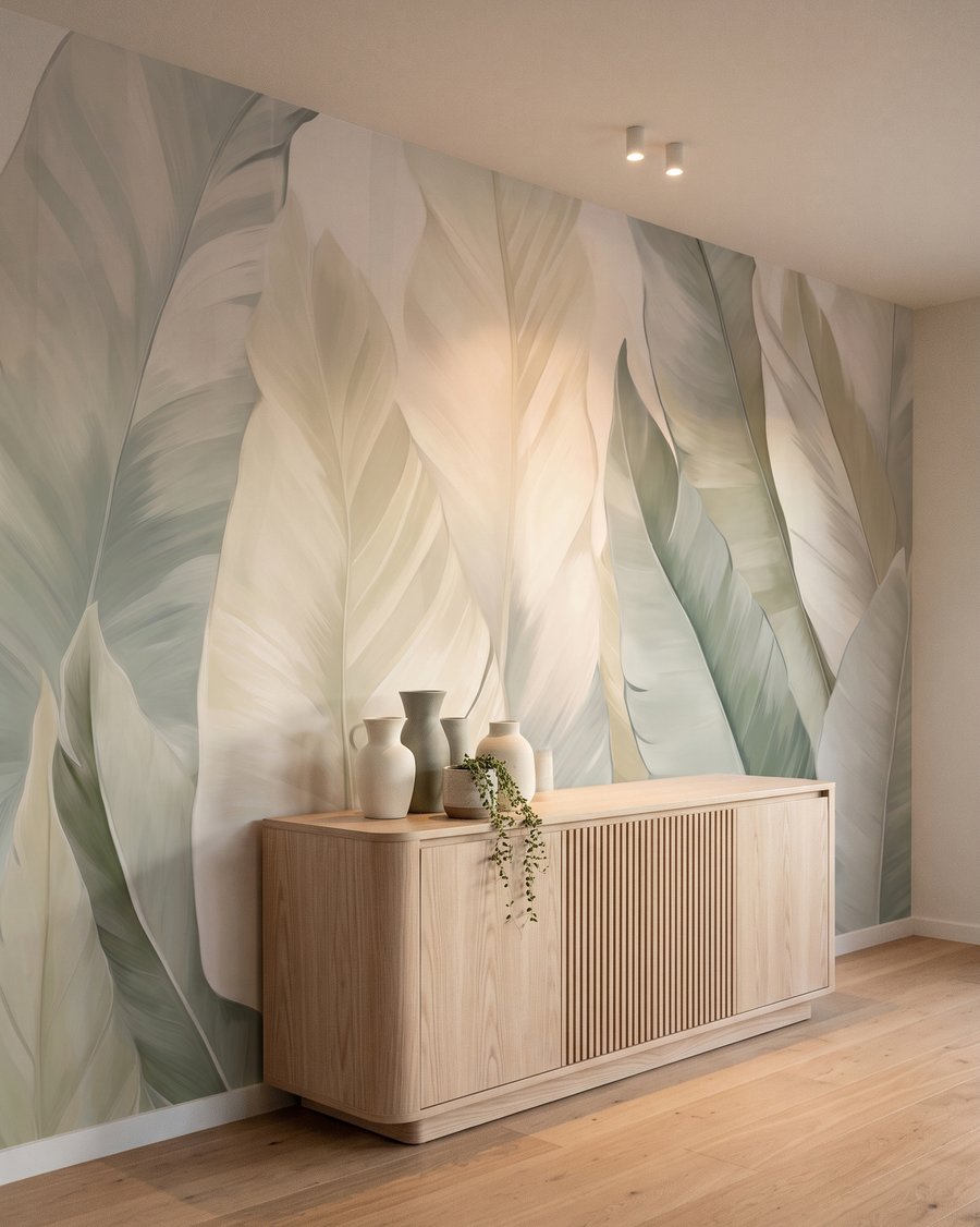 Folhas claras sobrepostas — interior 4