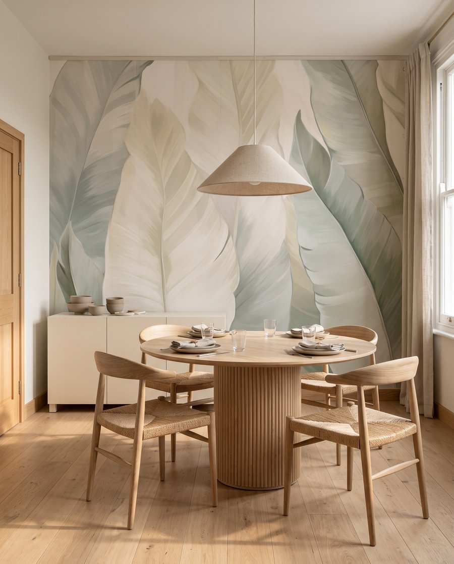Folhas claras sobrepostas — interior 8