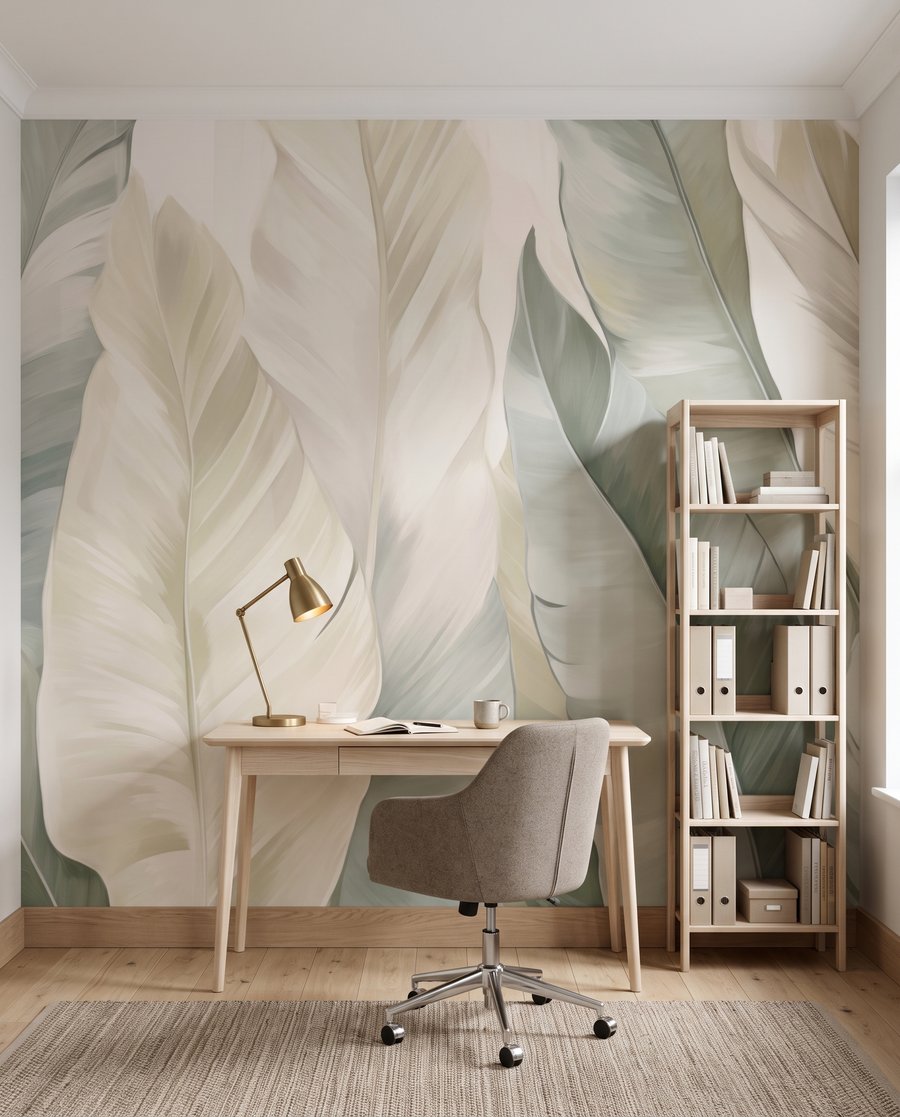 Folhas claras sobrepostas — interior 9