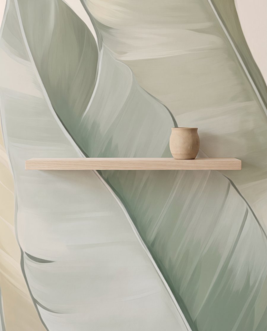 Folhas claras sobrepostas — detalhe