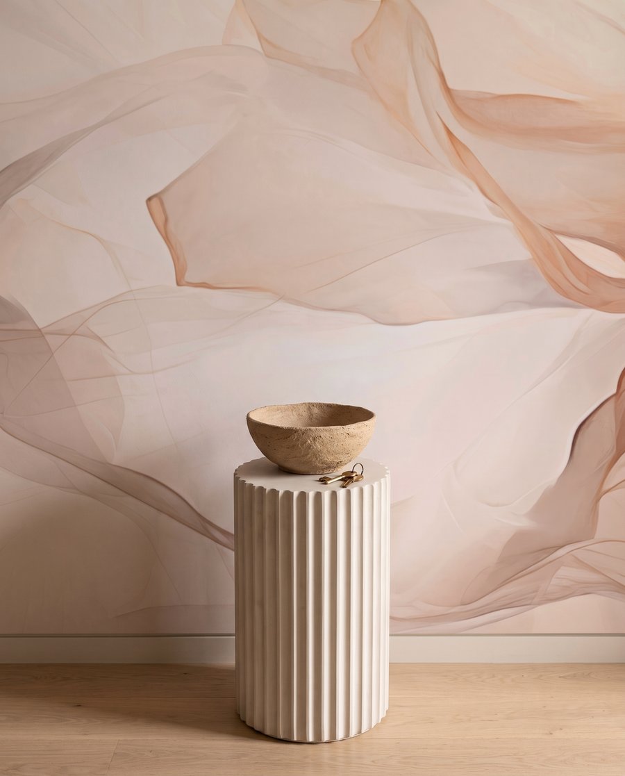 Flor creme translúcida — detalhe