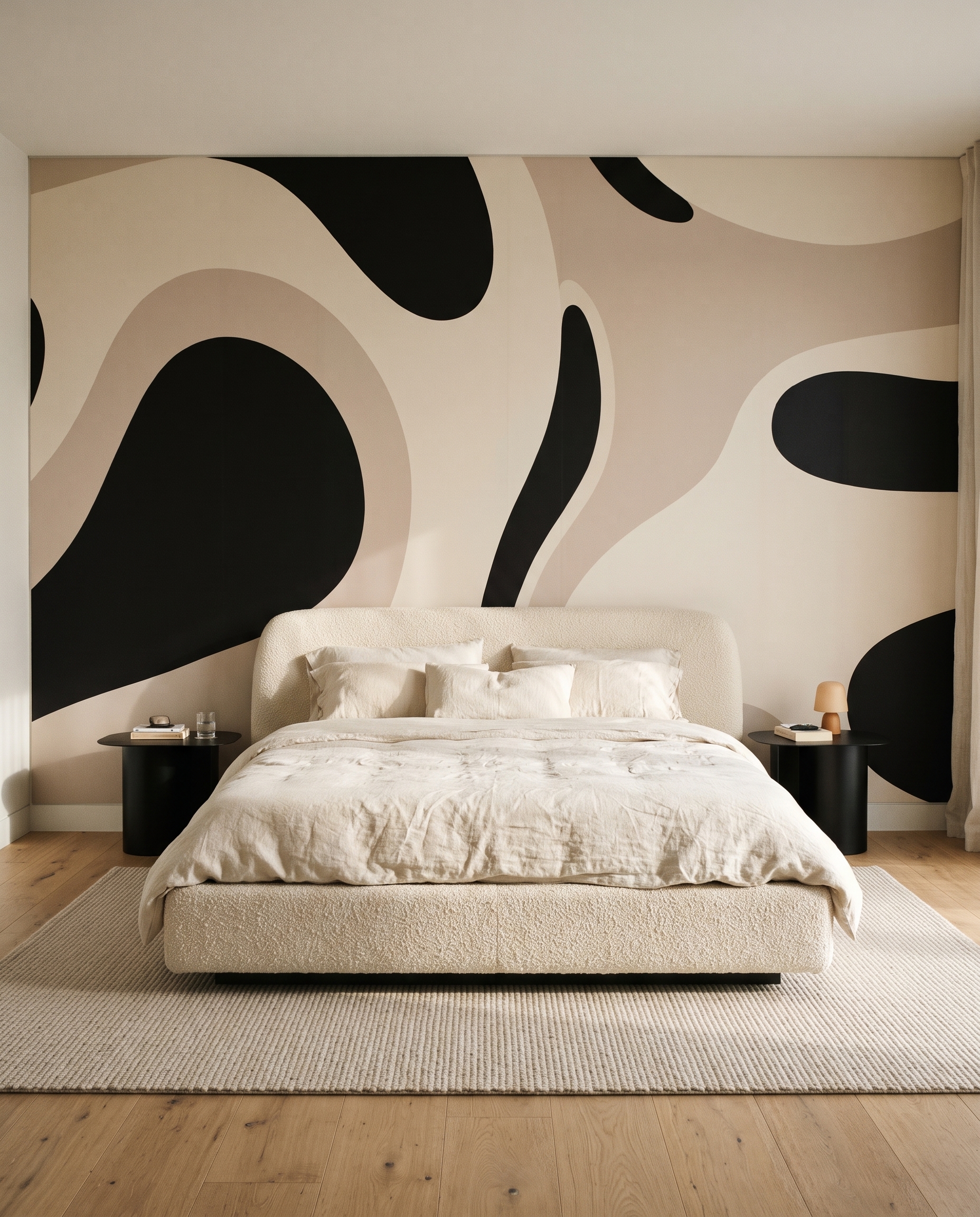 Formas pretas sobre areia — interior 2