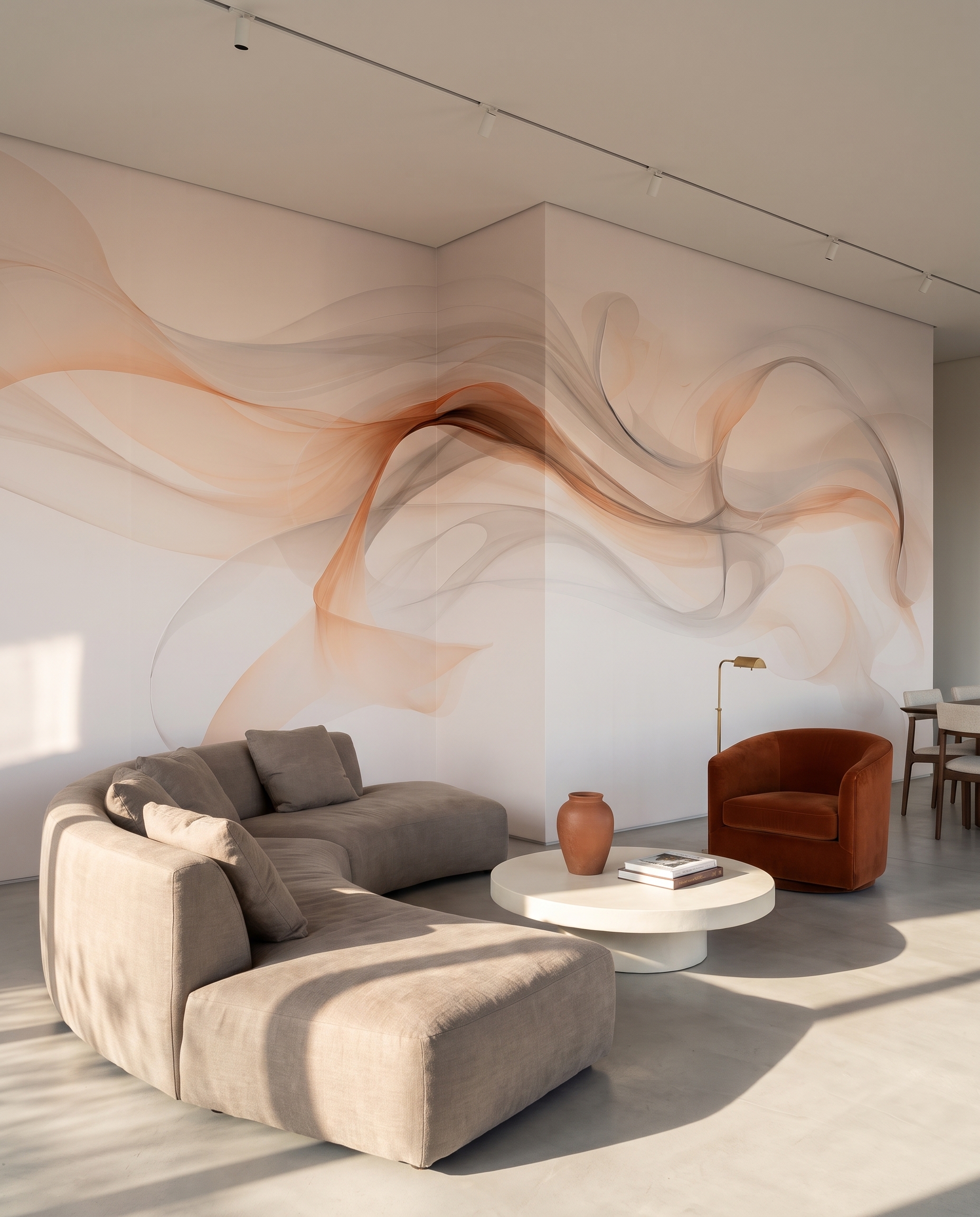 Véus finos em ocre — interior 4