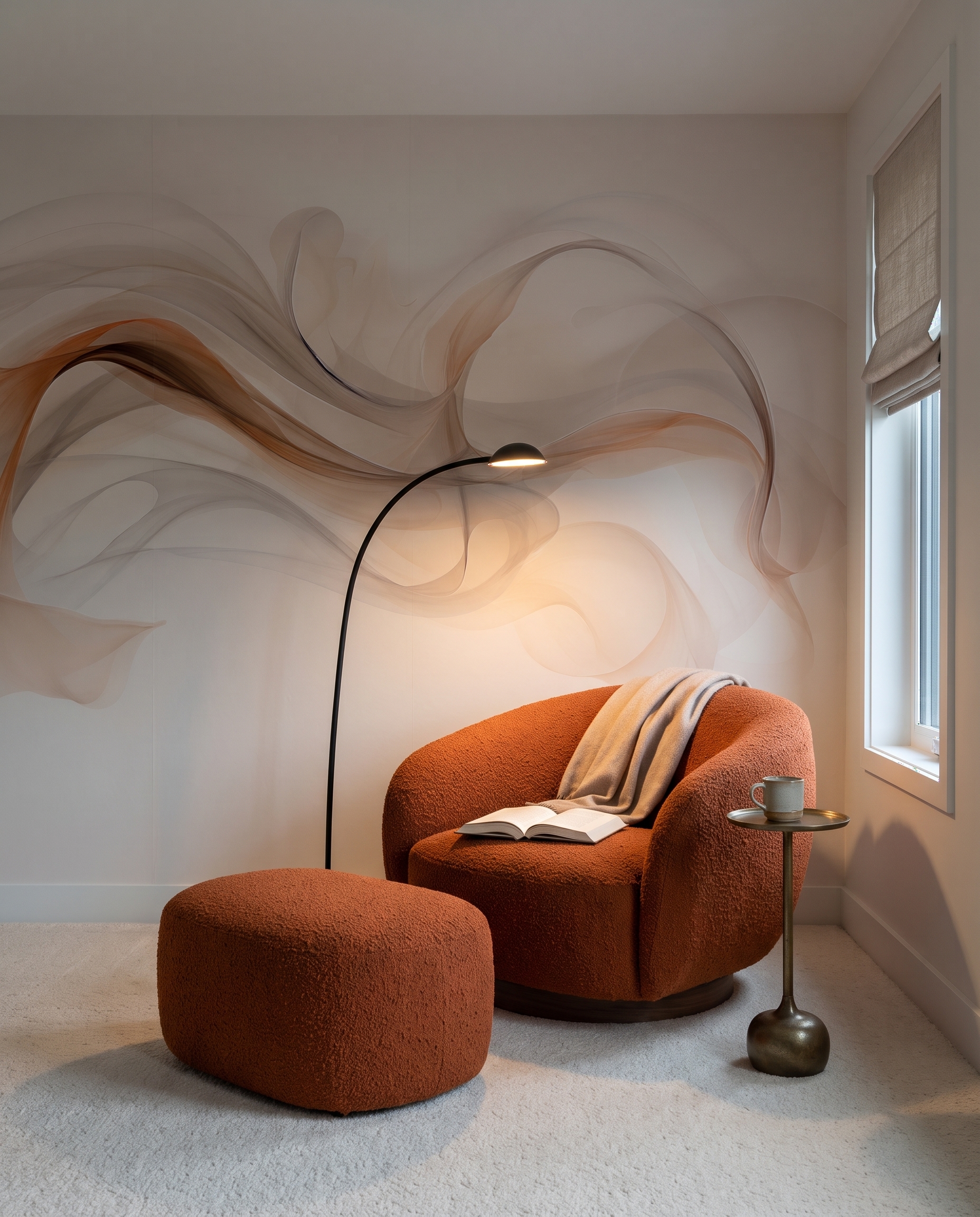 Véus finos em ocre — interior 5