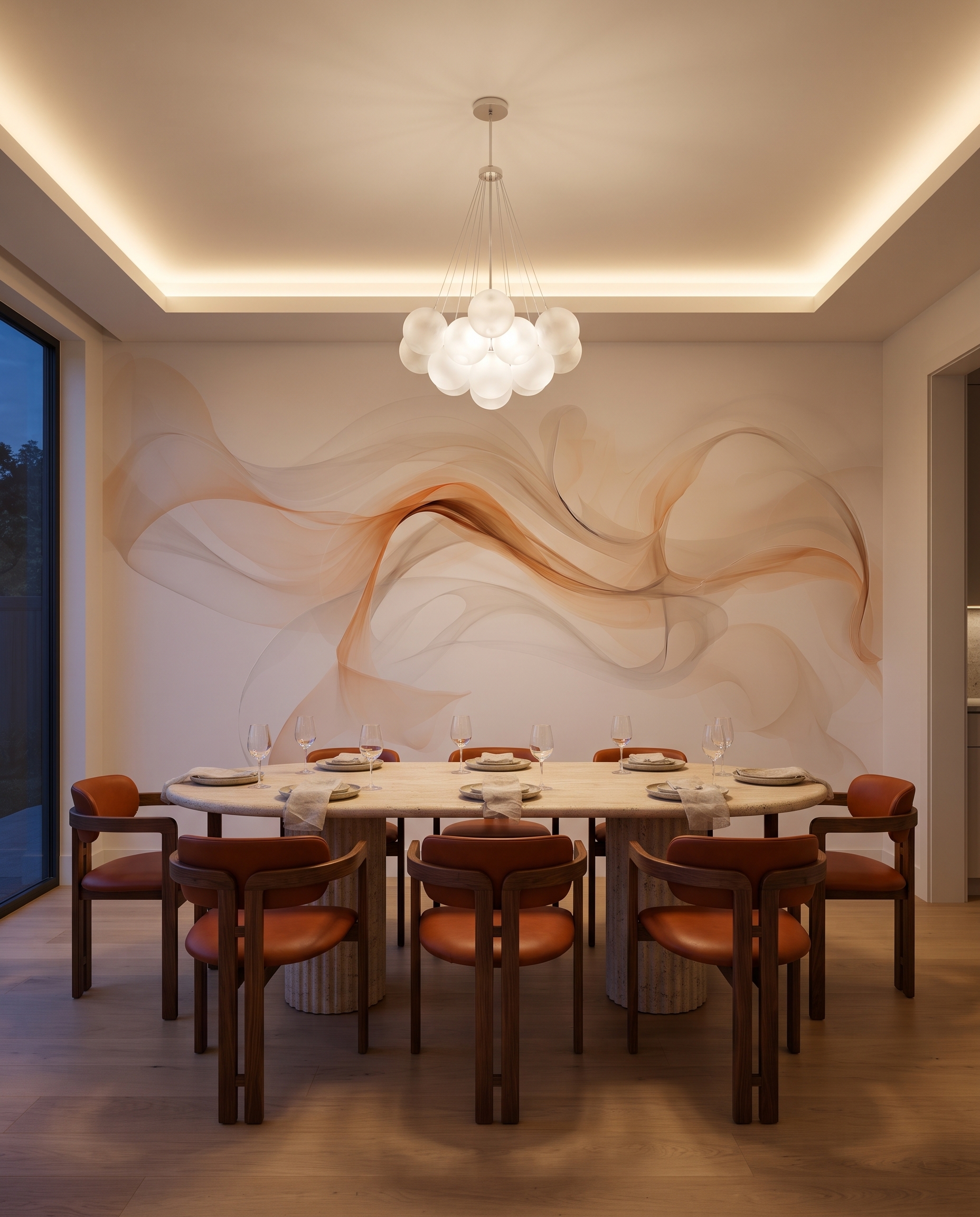Véus finos em ocre — interior 6