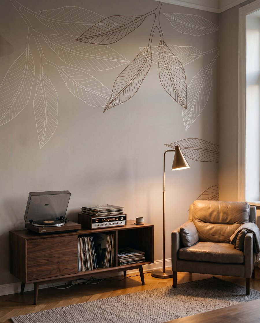 Folhas no topo — interior 4