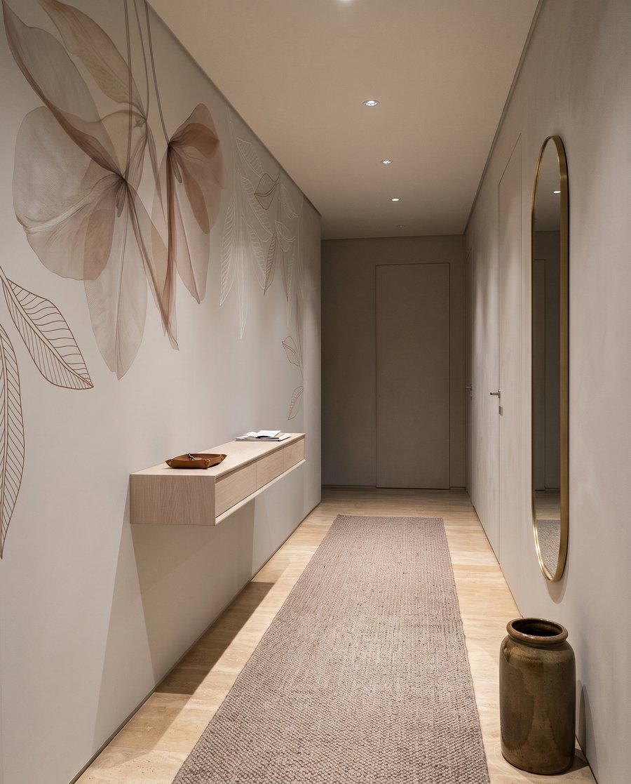Folhas no topo — interior 5