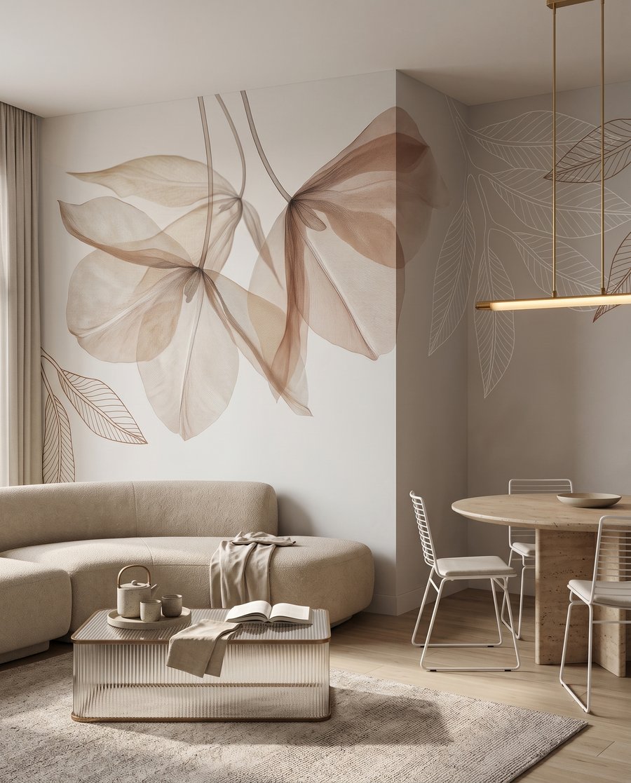 Folhas no topo — interior 1