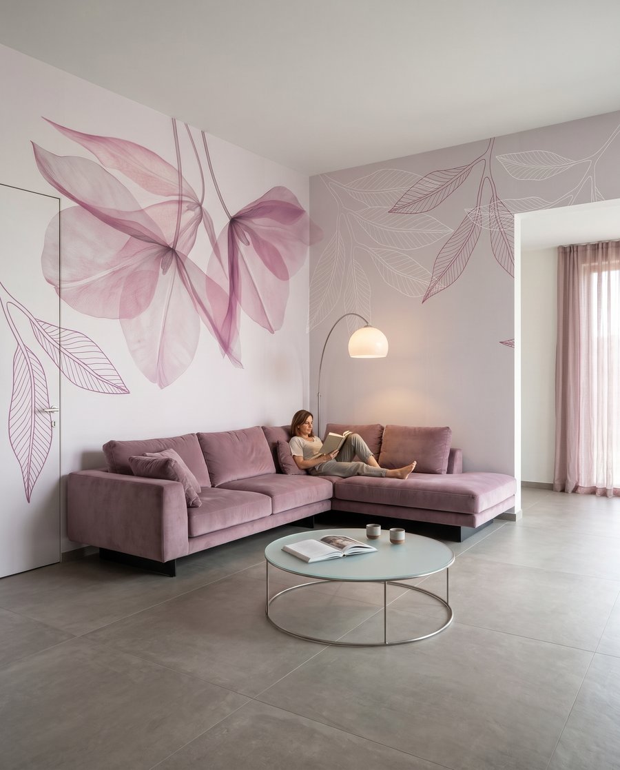 Folhas no topo — interior 1