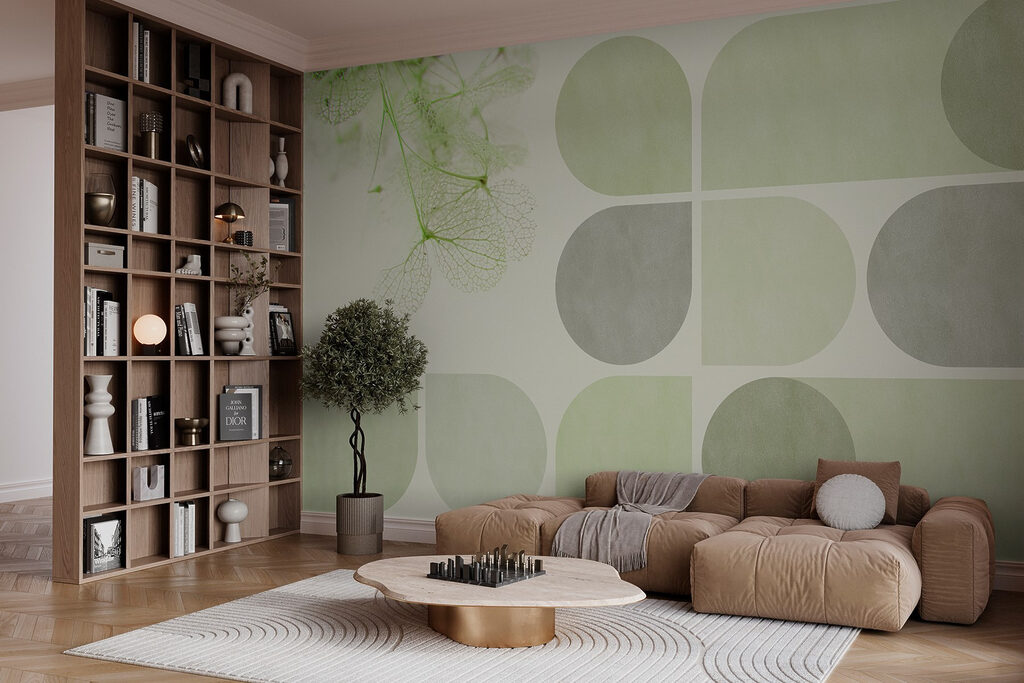 Folhas e formas arredondadas — interior 2