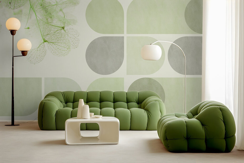 Folhas e formas arredondadas — interior 3