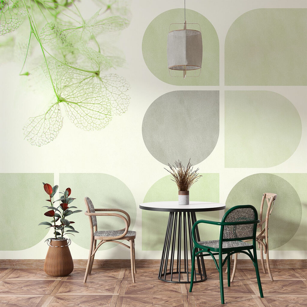 Folhas e formas arredondadas — interior 4
