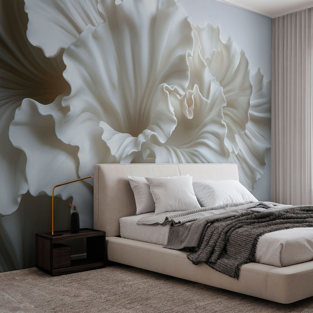 Flor branca com sombras — interior 1