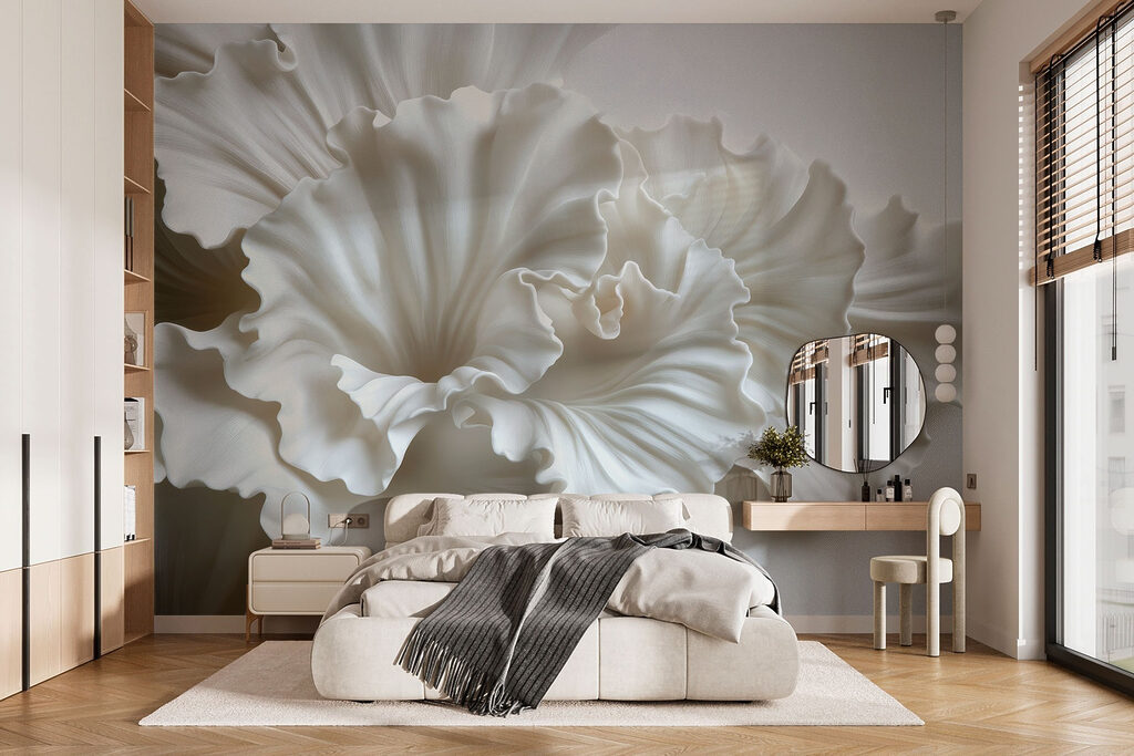 Flor branca com sombras — interior 2