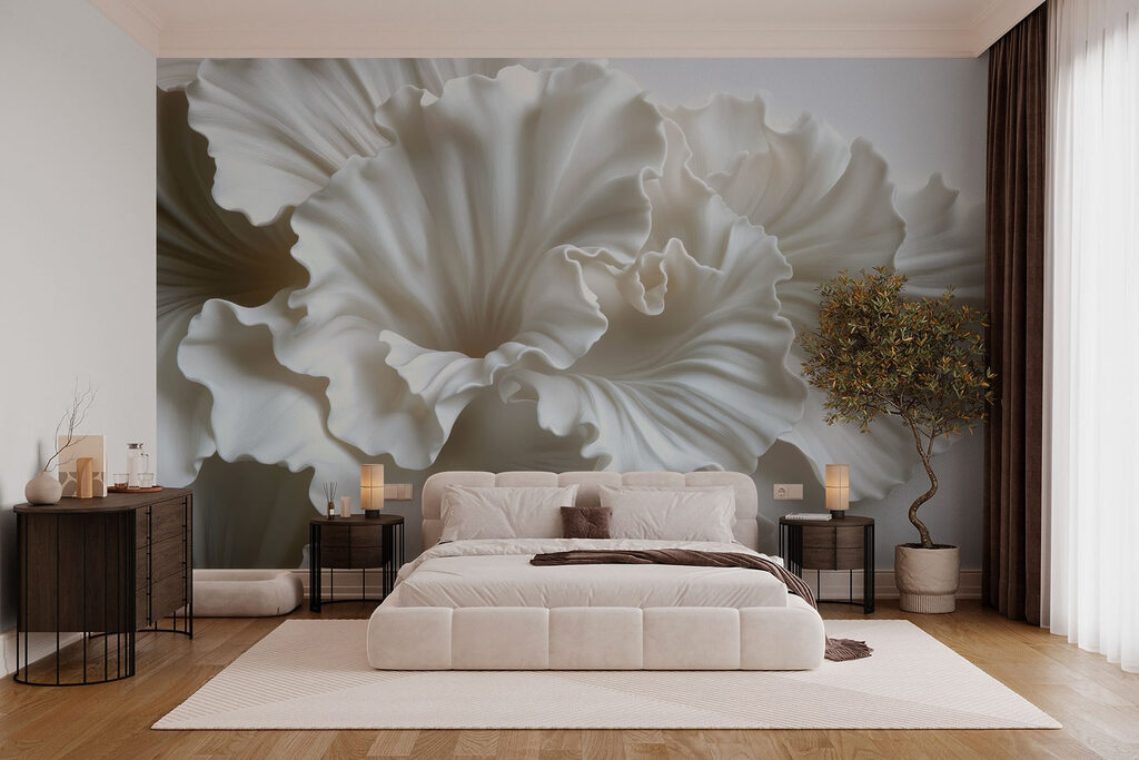 Flor branca com sombras — interior 3