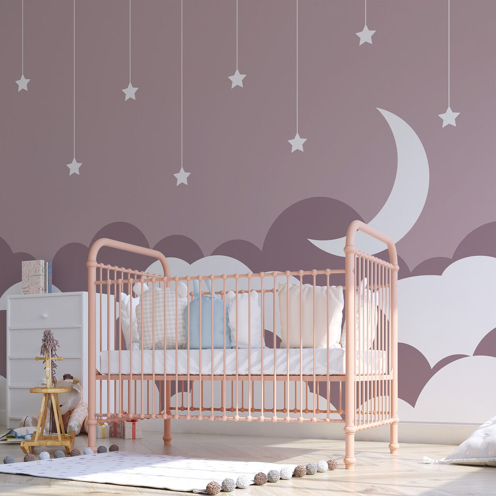 Nuvens rosadas e estrelas — interior 1