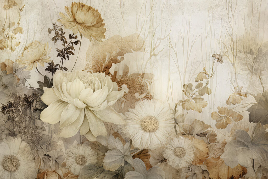 Pinceladas e flores — design completo