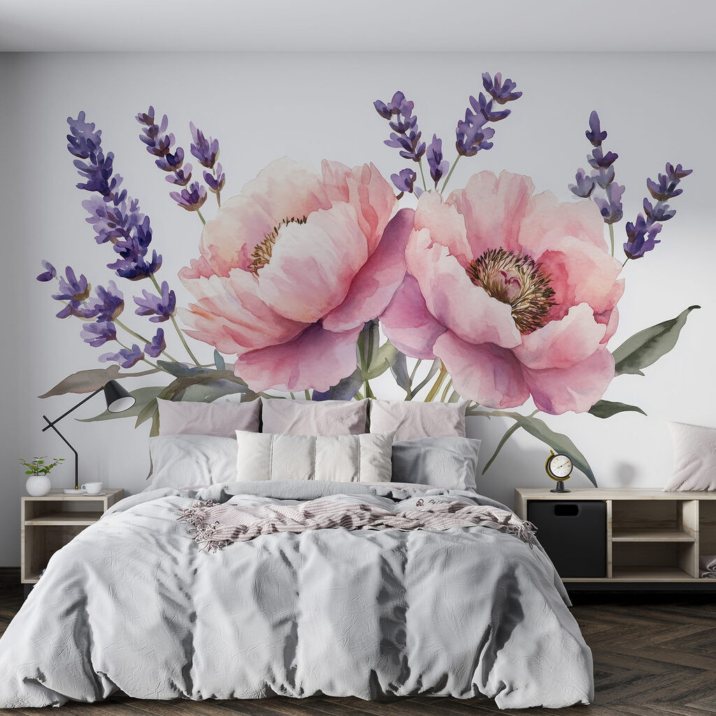 Ramo cor-de-rosa com alfazema — interior 1