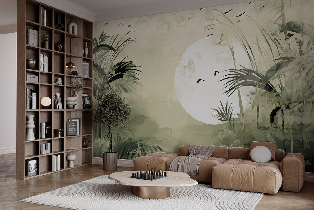 Luar sobre folhagem tropical — interior 3