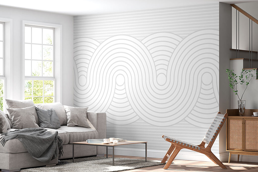 Ondas cinzentas sobre branco — interior 3