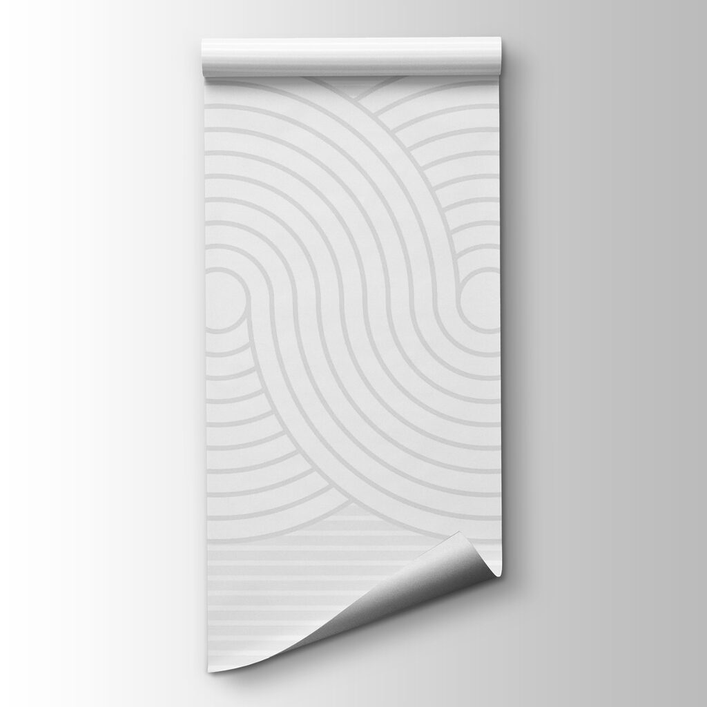 Ondas cinzentas sobre branco — vista do produto