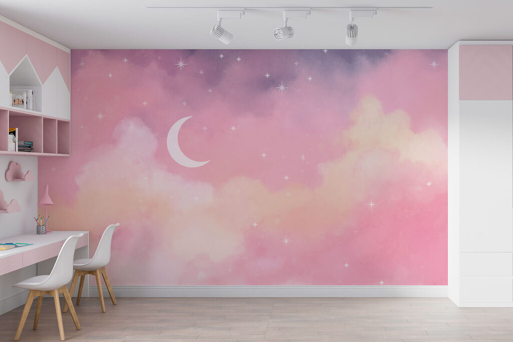 Lua entre nuvens cor-de-rosa — interior 1