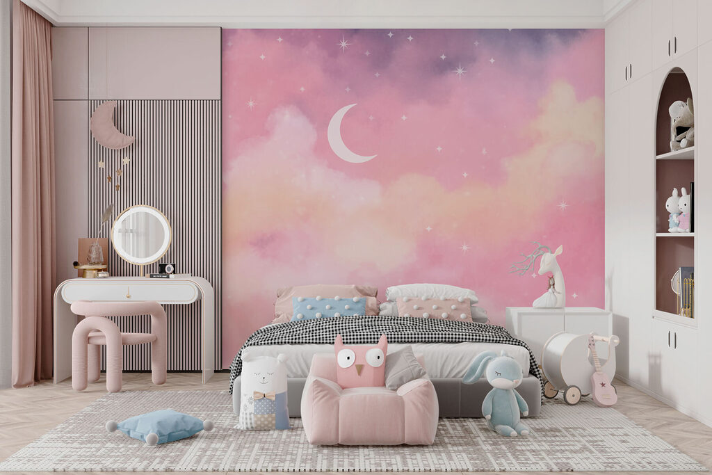 Lua entre nuvens cor-de-rosa — interior 3