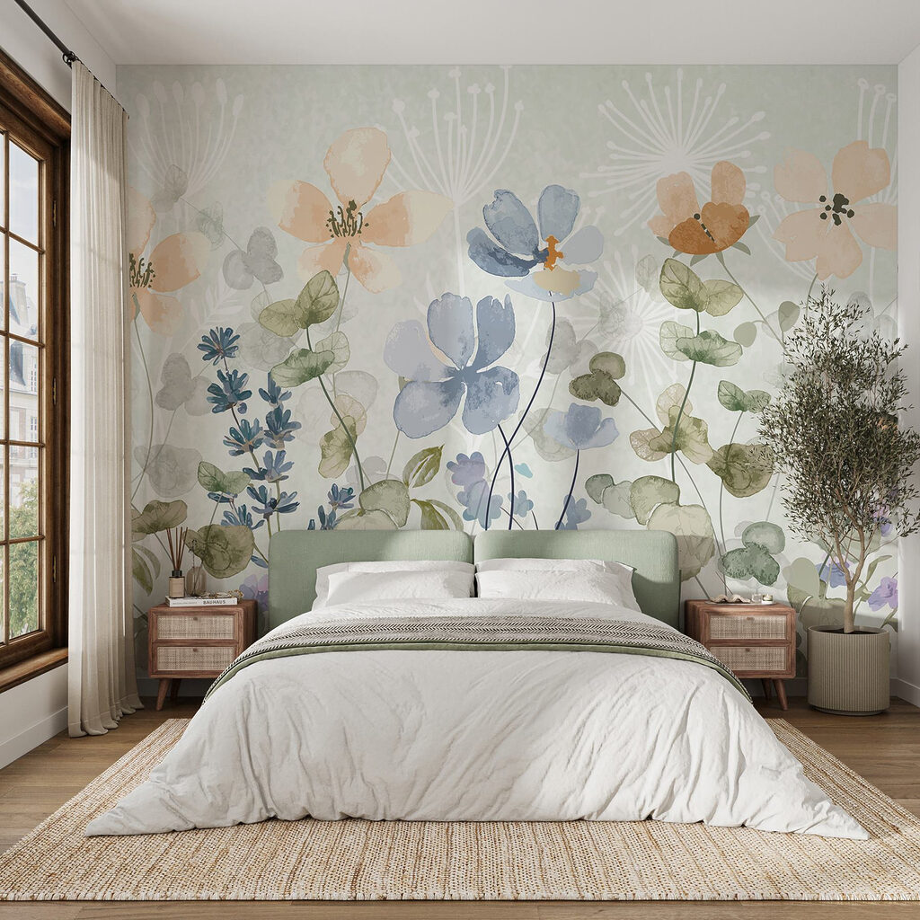 Flores em folhas redondas — interior 2