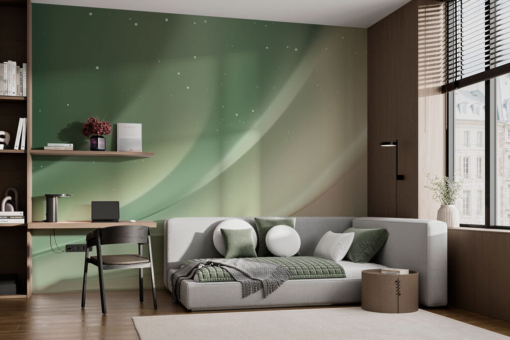 Faixas verdes com estrelas — interior 1