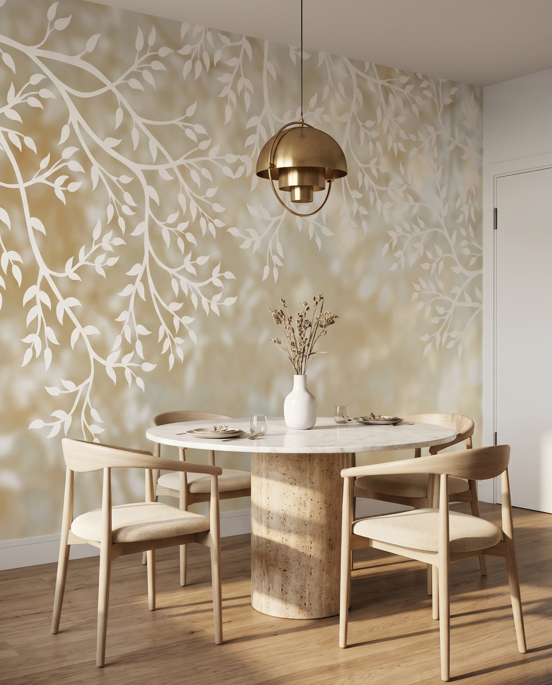 Folhas brancas na luz — interior 7