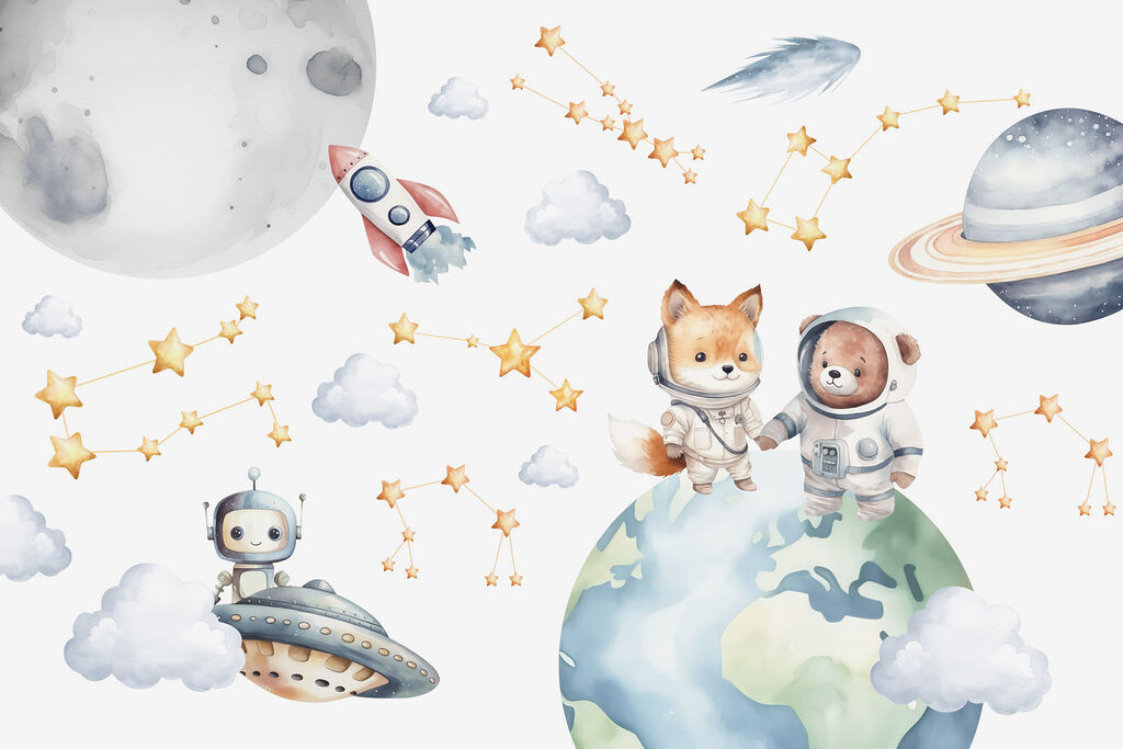 Animais no espaço — design completo