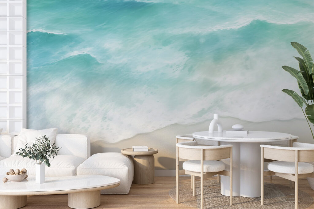 Ondas turquesa com espuma — interior 2