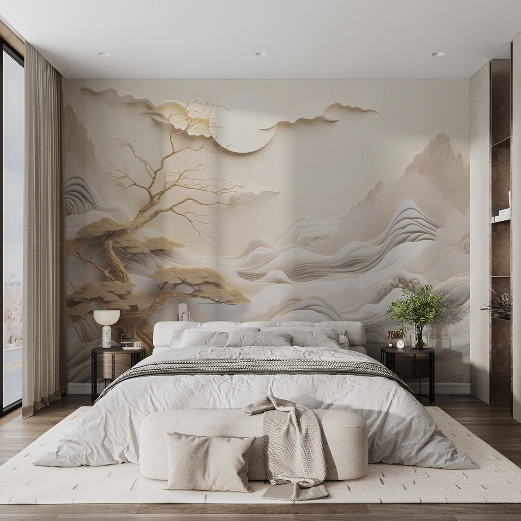 Árvore dourada entre montanhas — interior 2