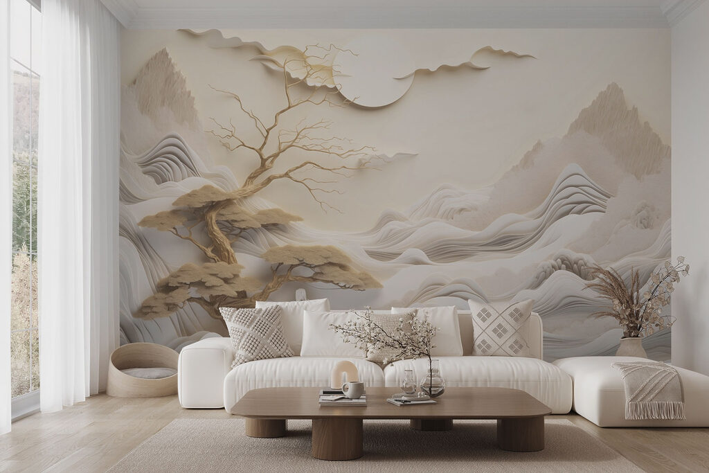 Árvore dourada entre montanhas — interior 3