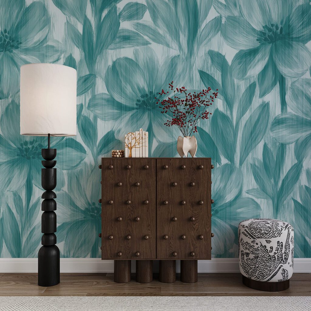 Folhagem longa em azul — interior 2