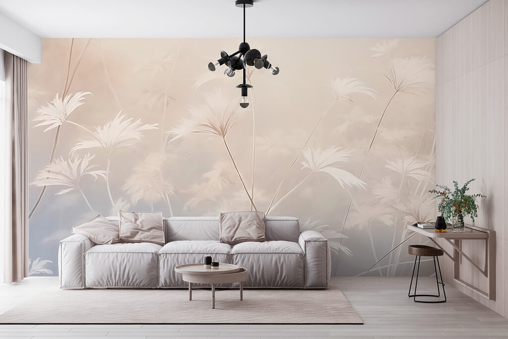 Umbelas brancas em pastel — interior 2