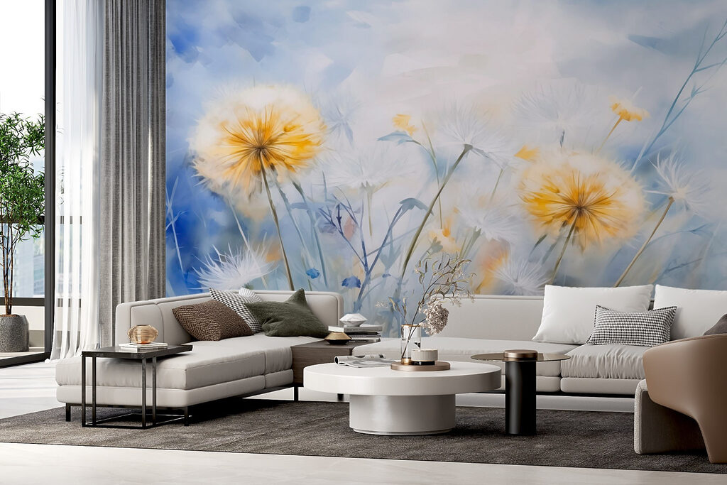 Penugens amarelas sobre azul — interior 1