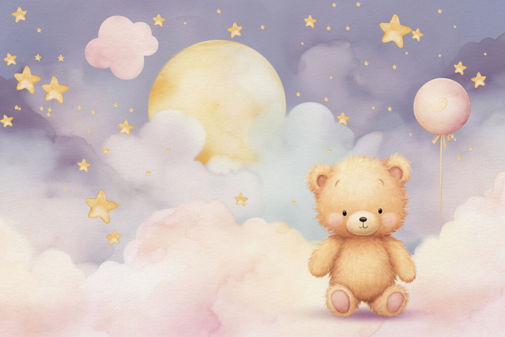Ursinho sob a lua — design completo