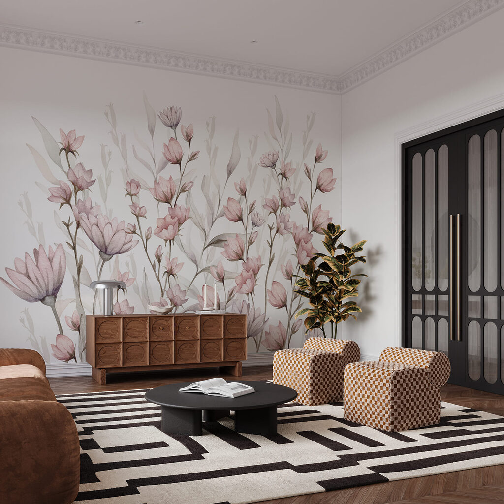 Flores cor-de-rosa delicadas — interior 3