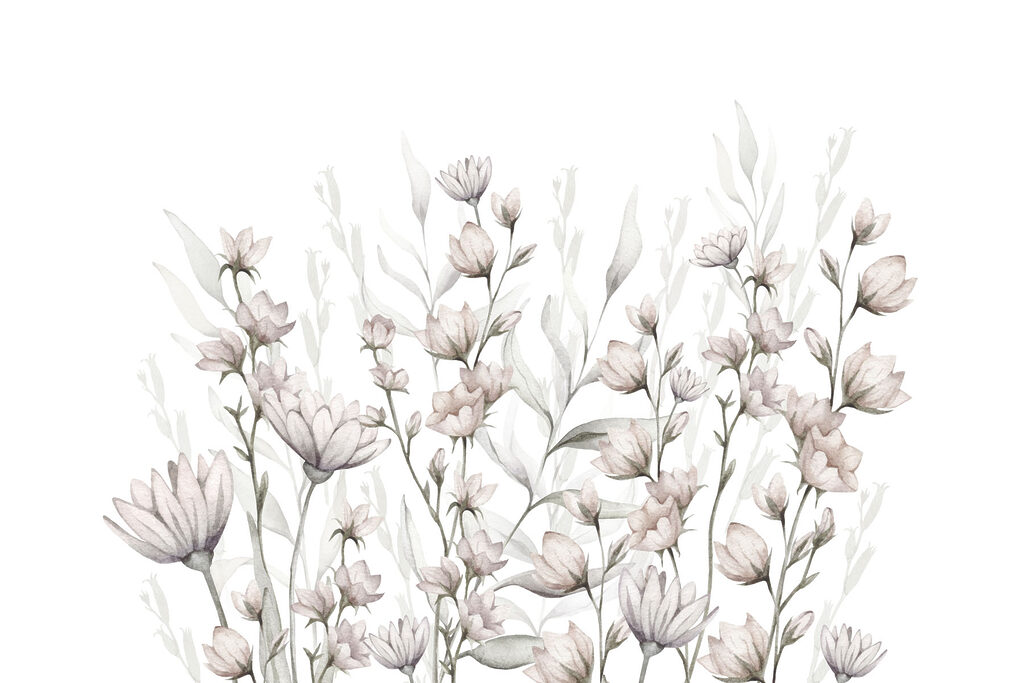 Flores cor-de-rosa delicadas — design completo